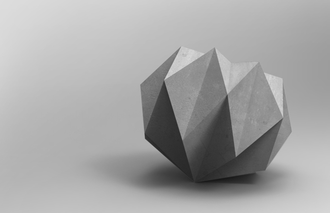 Rok, concrete paperweight