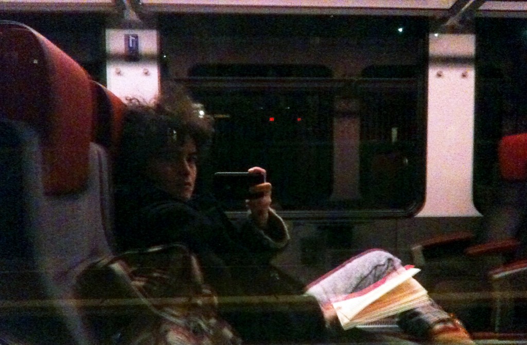 Alice selfportrait in treno