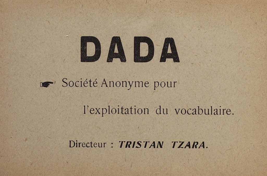 Tristan Tzara, Dada Butterfly