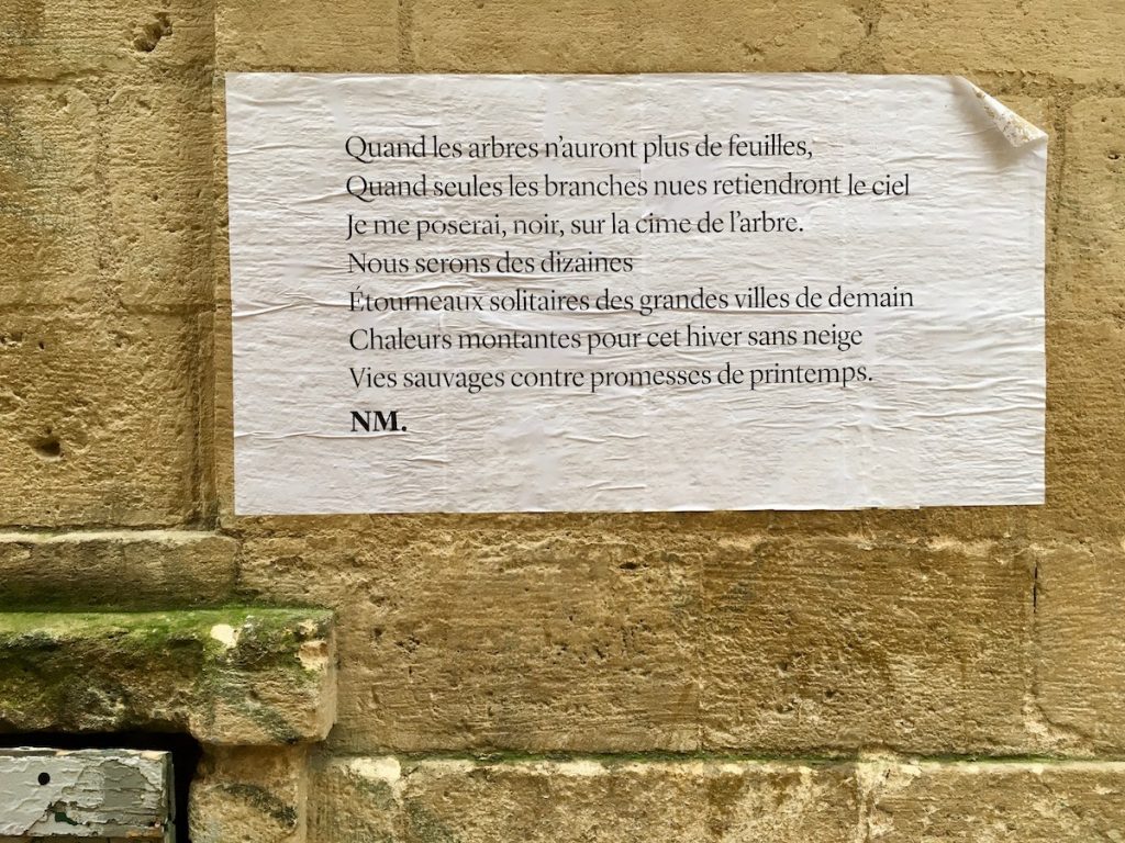 wall poetry in Bordeaux